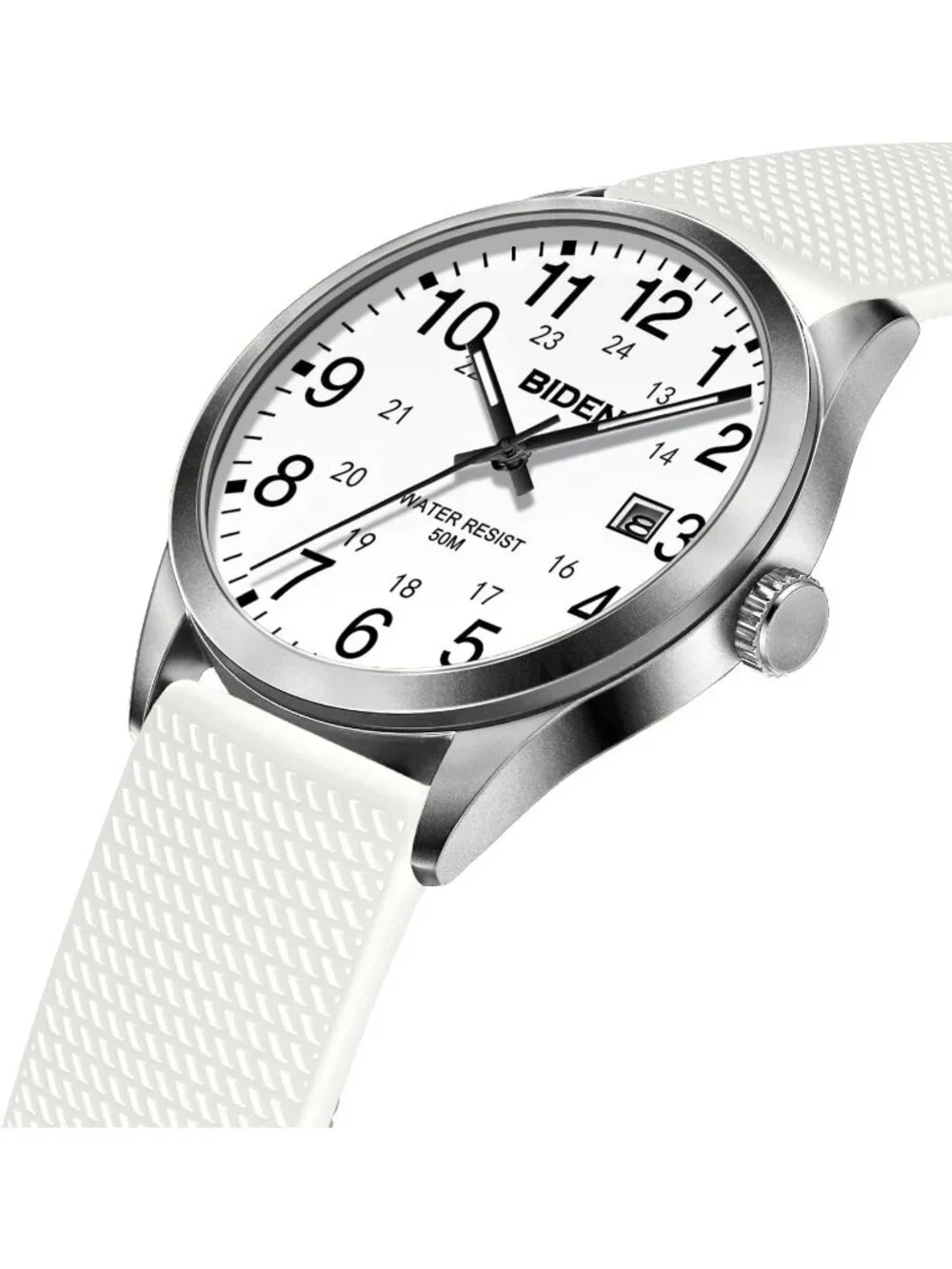 Men's White Analog Quartz Unisex Medical Professionals Waterproof Nurse Watch